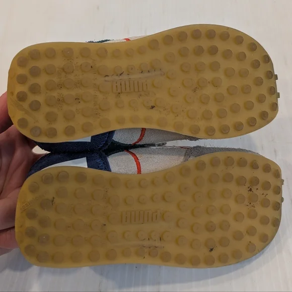 PUMA Kids Retro Colorful Sneakers - Gray and Red Size 9 - Picture 5 of 9